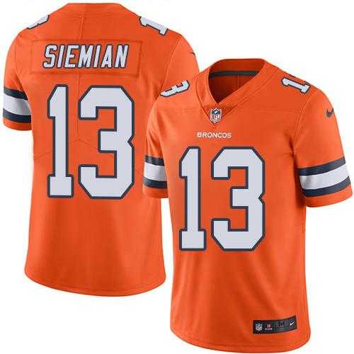 Nike Men & Women & Youth Broncos 13 Trevor Siemian Orange Color Rush Limited Jersey,We sell and wholesale Nike Men & Women & Youth Broncos 13 Trevor Siemian Orange Color Rush Limited Jersey on line form chian!